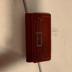 Red leather wallet
